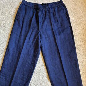 Quince Italian linen capri pants